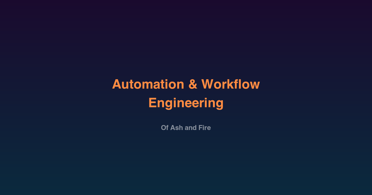 Workflow Automation & Data Pipeline Engineering